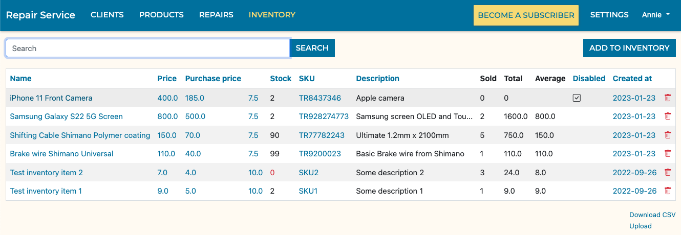Manage your inventory using repair inventory software