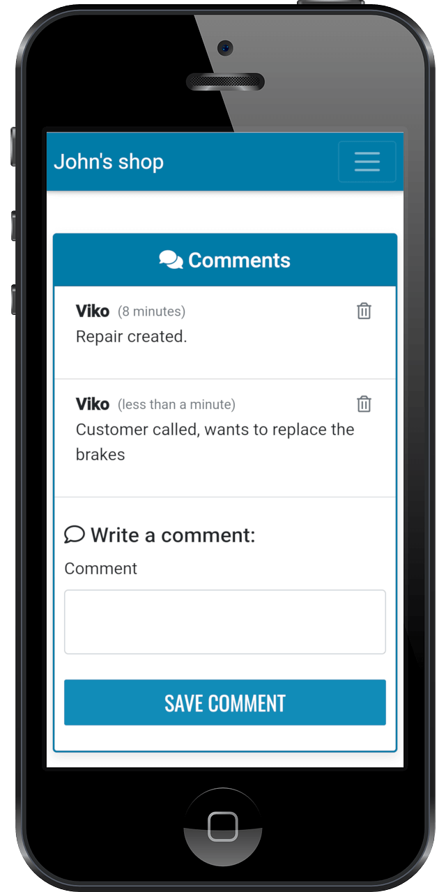 Works on mobiles and tablets, repair ticketing system