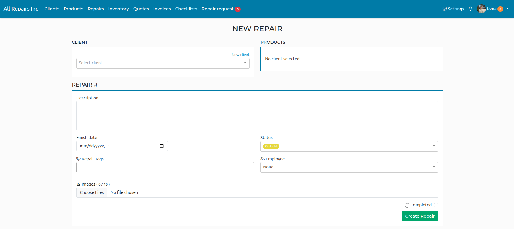Repero.me is a repair ticket software