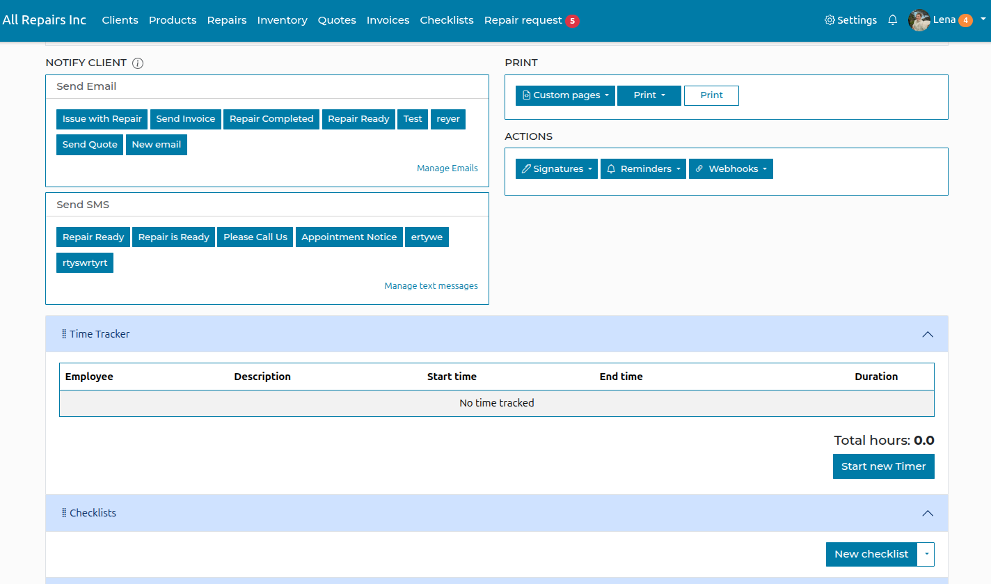Repero.me is a repair ticket software