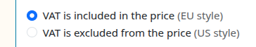 VAT can be included or added on top of the price